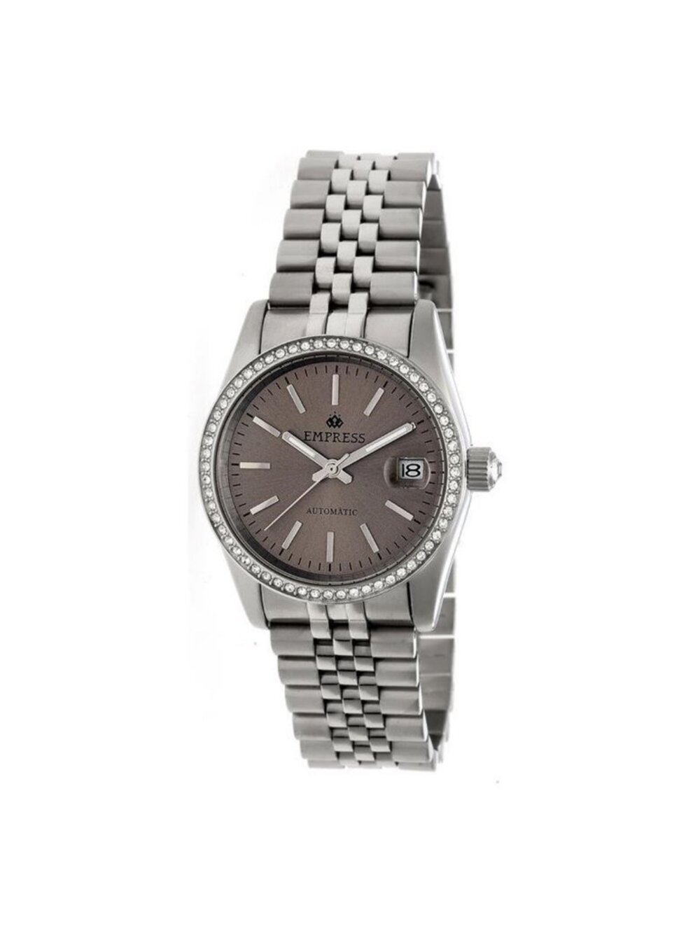 NWT Empress Constance Automatic Pewter Sunray Dial Ladies Watch